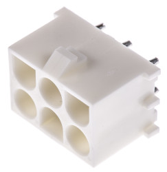 Wtyk PCB 6-pinowe raster: 6.35mm 3-rzędowe TE Connectivity Przewlekany 19.0A 600.0 V.