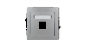 Deco Gniazdo Komputerowe Pojedyncze Bez Modułu Srebrny Metalik 7Dgm-1P...