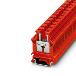 Złączka szynowa 2-przewodowa 16mm2, listwa zaciskowa koloru czerwonego UK 16 N RD /50szt./