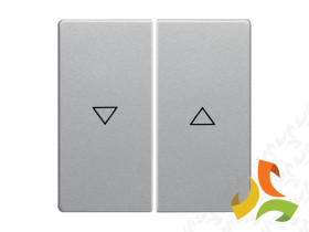 BERKER Q.1/Q.3/Q.7 Klawisz podwójny "strzałka" aluminium aksamit lakierowany 16256084 HAGER