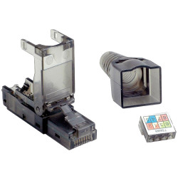 Value 26.99.0372 Cat.6A Field-configurable RJ-45 Plug UTP Transparent