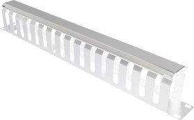 Panel przedni 19 "1 U z kanałem prowadzącym 40 x 60 mm, kolor jasnoszary RAL 7035