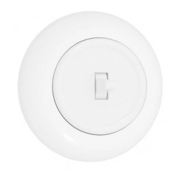 Włącznik światła podtynkowy pojedyńczy schodowy z ramką 10AX 250V IP20 biały połysk LOFTICA
