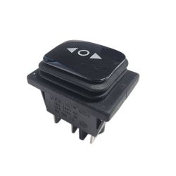 Przełącznik klawisz chwilowy hermet. 250V 16A 2-poz 2-tor 2xON czarny ze strzałkami KCD4-8 IP65 / PRZEL810 aks