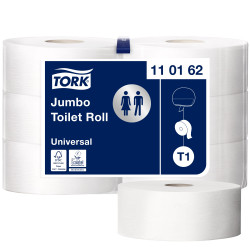 Papier toaletowy, 6 rolki, warstwy: 1, Biały, 500m, Tork Jumbo Premium