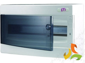 Rozdzielnica natynkowa 18 modułowa 1x18M drzwi transparentne IP40 ECT18PT-s 001101068 ETI