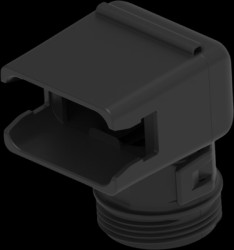 End housing, 12-pole, angled, for plug, 1011-248-1205
