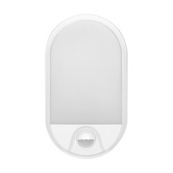 NEFRYT LED 10W. oprawa ogrodowa z czujnikiem ruchu 140st. 850lm. IP54. 4000K. biała OR-OP-6110WLPMR4