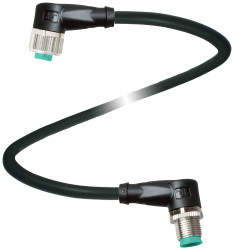 Pepperl+Fuchs 240777-100002 Złącze konfekcjonowane czujnika/aktuatora V1-W-BK0,6M-PUR-A-V1-W, piny: 4, 4, 0.6 m, 1 szt.