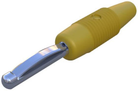 Wtyk bananowy SKS Hirschmann VON 30, O 4 mm, 1.5 mm2, 30 A 60 V/DC, żółty