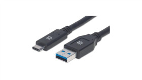 Kabel Usb 3.2 Gen1 Typ-C / A 3M 5Gbps 60W 3A M/M Czarny