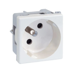 Simon Connect Gniazdo K45 pojedyncze DATA z/u 16A IP20 z kluczem uprawniającym i wskaźnikiem zasilania czysta biel KLS02/9