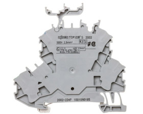 Złączka 2-piętrowa 2,5mm2 PE/N szara TOPJOBS 2002-2247 /50szt./