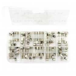 Zestaw bezpieczników szklanych 5x20mm WTA 100szt