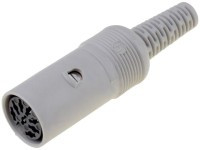 GDIN8-K9 Gniazdo DIN na kabel 8pin (na rysunku typ 8U), 262°