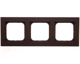 SONATA Ramka potrójna czekoladowy metalik R-3R/40