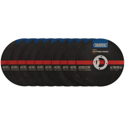 Draper 08940 Inox Flat Metal Cutting Discs, 115 x 22.2 x 1.2mm (Pack of 10)