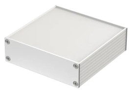 Aluminum enclosure kit, (L x W x H) 105 x 100 x 32 mm, natural, IP40, 97115100.HMT1