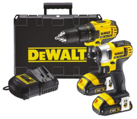 Zestaw narzędzi DeWALT Zasilanie Wiertarka/sterownik DCD780 1/2"; sterownik uderzenia DCF885 1/4"; akumulatory