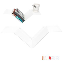 Półka na książki metalowa biała