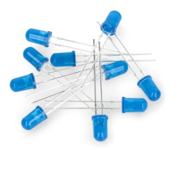 10szt. DIODA LED 3mm NIEBIESKA MATOWA 3V