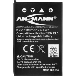 Ansmann 5022333 EN-EL5 Camera Battery 3.7V 1180mAh Long-Lasting Power