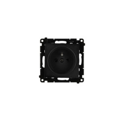 Gniazdo pojedyncze z uziemieniem TGZ1CZ.01/149 czarny mat Simon55 Kontakt-Simon