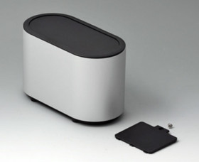 Aluminum enclosure, (L x W x H) 149 x 64 x 100 mm, black (RAL 9005), IP40, EO169059