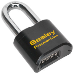 Sealey PL603L Steel Body Combination Padlock Long Shackle 62mm