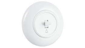 Premiumlux Retroline Przycisk Zwierny Dzwonek Z Ramką Biały