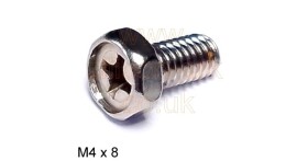 M4 x 8mm Stainless Steel bolt (10 pack)