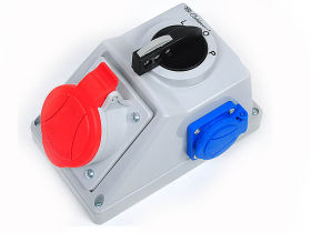 Gniazdo siłowe z wyłącznikiem L.0.P C32-48.1N +230V