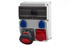 Rozdzielnica CAJA 12M - gniazda 32A 5p, 63A 5p, 2x230V /12 modułów/