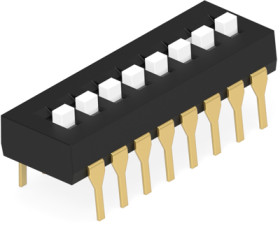 DIP switche, Off-On, 8 pole, straight, 1 A/5 VDC, 1825057-7