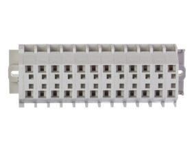 Listwa zaciskowa 12-torowa 2-przewodowa ExeII 4mm2 z uchwytami montażowymi fi 3,2mm jasnoszara 262-142