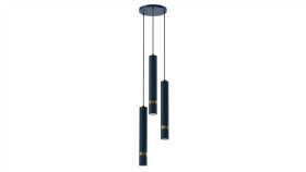 Lampa Wisząca Joker Navy Blue/Gold 3Xgu10 Mlp8920 Milagro