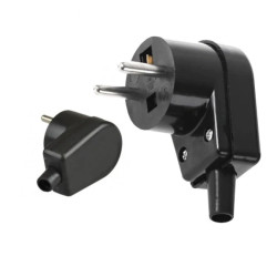 VIPLAST Wtyczka Kątowa Czarna