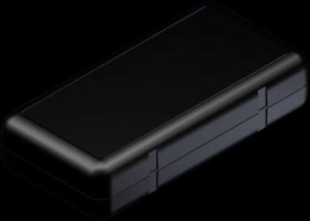 ABS enclosure, (L x W x H) 131 x 65 x 30 mm, black (RAL 9004), SOAP 10008.9 SCHWARZ