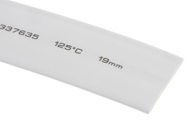 Osłona termokurczliwa średnica przed 19mm Biały średnica po skurczeniu 9.5mm RS PRO 2:1 dł. 5m