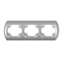 TREND Ramka pozioma potrójna srebrny metalik 7RH-3