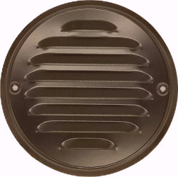 Kratka wentylacyjna okrągła metalowa z kołnierzem fi 100 Brązowa