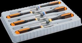 Screwdriver kit, different sizes, Pozidriv/slotted, BE-9882TB