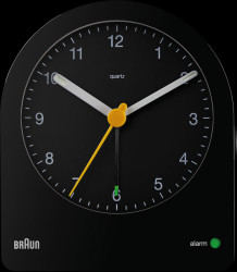 BC22B Analog quartz alarm clock black