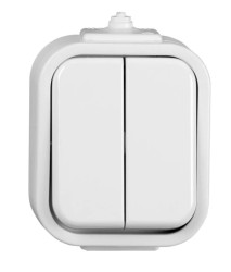 BURSZTYN Łącznik podwójny n/t IP44 biały WNT-3B