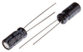 Kondensator 22μF 25V dc Radialny, Otwór przelotowy RS PRO roztaw: 2mm 5 (Dia.) x 11mm