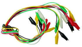 PRZEWODY POMIAROWE Z KROKODYLKAMI 32MM - KOMPLET 5 SZTUK (KABMIER11266)