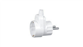 Wtyczka Z/U Uni-Schuko 16A 250V Z Gniazdem Z/U Schuko / Z Zabezp./ Wt-16U/G-S-Z