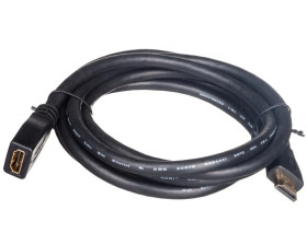 Kabel przedłużający HDMI Highspeed 1.4 z Eth. GOLD Typ HDMI A/HDMI A, M/Ż czarny 2m AK-330201-020-S