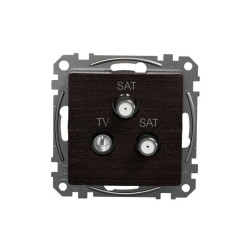 Gniazdo TV/SAT/SAT końcowe (4dB), wenge, efekt drewna, Sedna Design i Elements SDD181481S