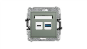 Icon Mechanizm Ładowarki Usb Podwójnej Usb C + Usb A, 20W Max. Szałwiowy...